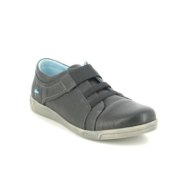 Cloud Footwear Adelie Black leather Womens Comfort Slip On Shoes 00564-001