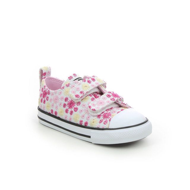 Converse Broderie 2v Pink Kids toddler girls trainers 771288C-005