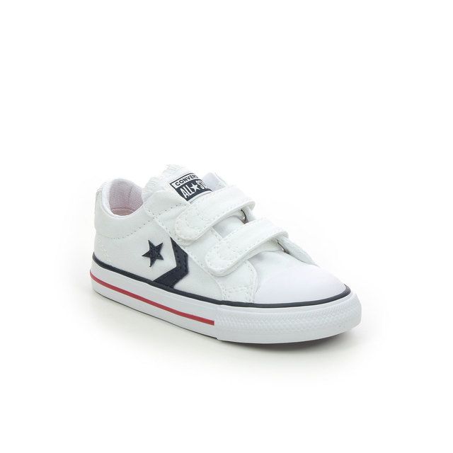 Converse Star Player 2v White Kids Toddler Boys Trainers 715660C-009