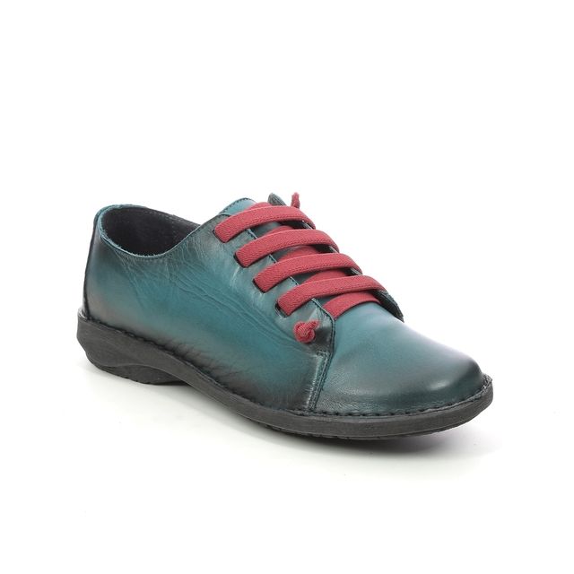 Creator Notella Turquoise Leather Womens lacing shoes IB 1047-94