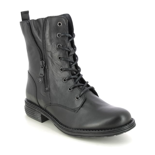 Creator Lace Up Boots - Black leather - IB18268/31 PEERLEA ANOUK