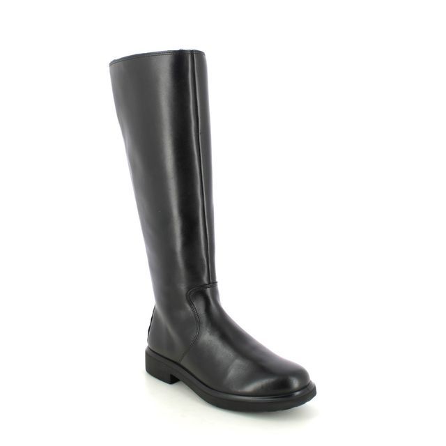 ECCO Amsterdam Metropole Tex Black leather Womens knee-high boots ...