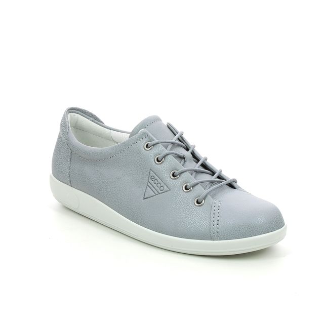 ECCO Soft 2.0 Silver Nubuck Womens lacing shoes 206503-01177