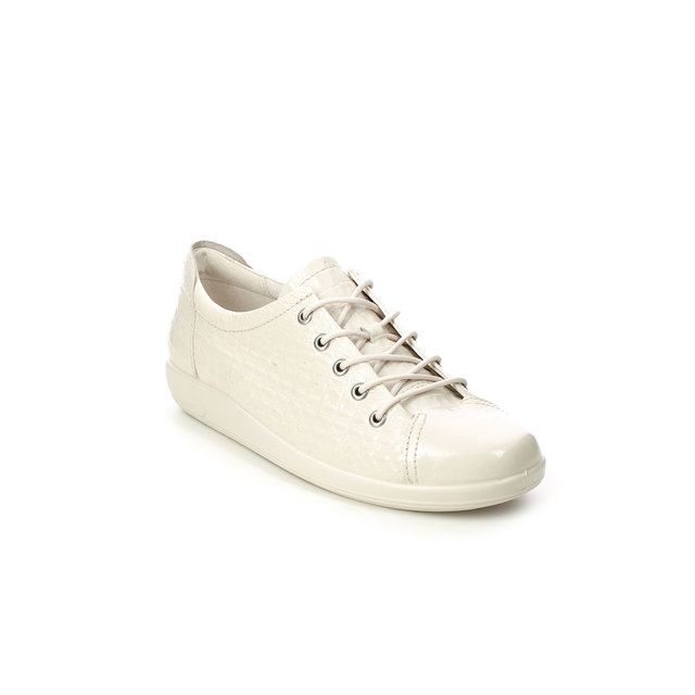 ECCO Soft 2.0 Off White Womens lacing shoes 206503-01378