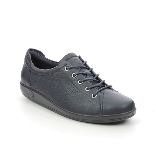 ECCO Lacing Shoes - Navy leather - 206503/11038 SOFT 2.0