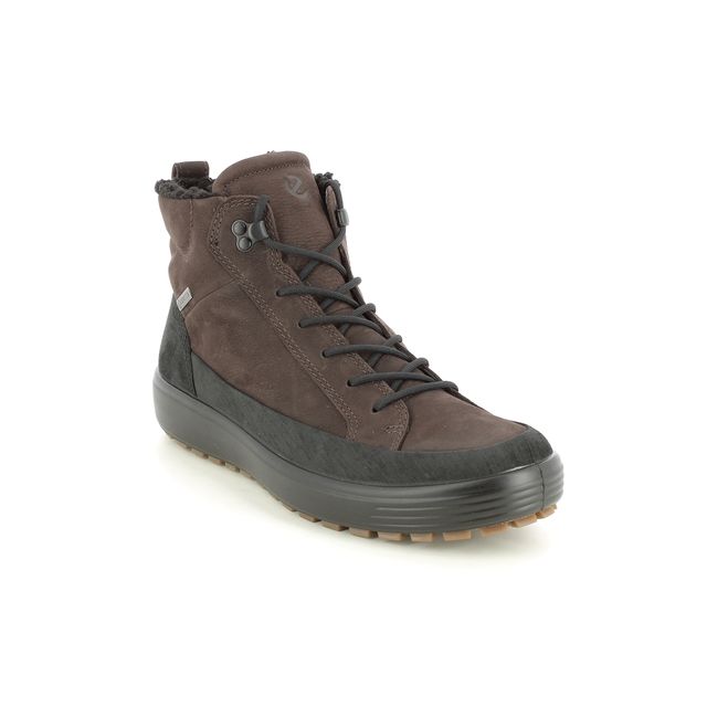 ECCO Soft 7 Mens Boot Gtx Brown leather Mens boots 450444-59325