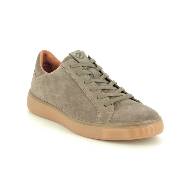 ECCO Street Tray Mens Taupe suede Mens comfort shoes 504564-05114