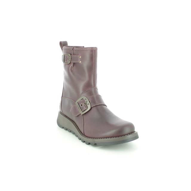 Fly London Sino  Sminx Purple Leather Womens ankle boots P144525-002