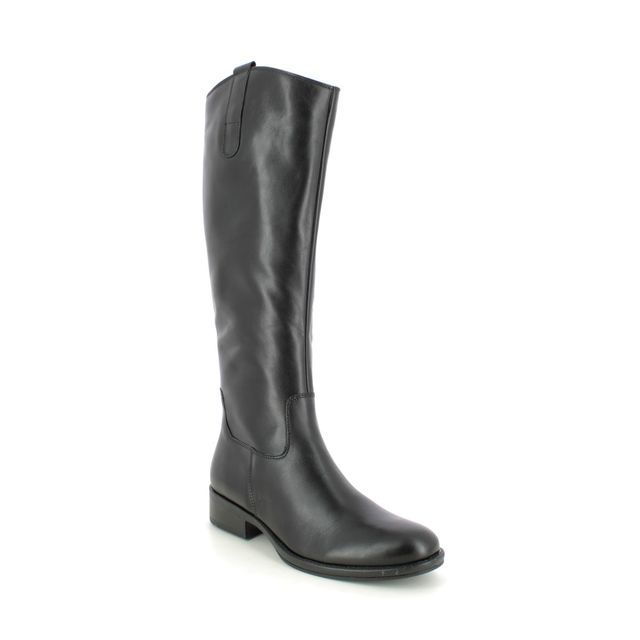 Gabor Absolute Medium Calf Black leather Womens knee-high boots 91.609.27