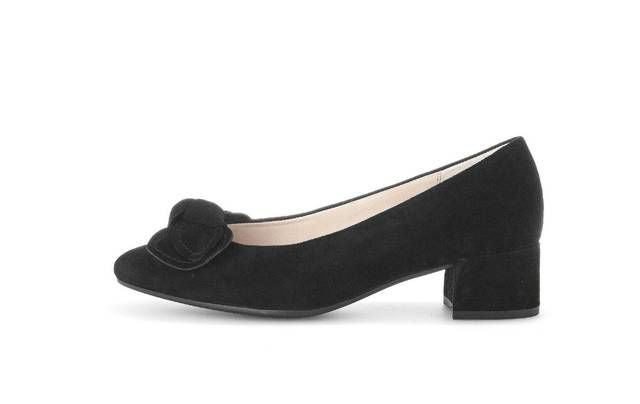 Gabor Court Shoes - Black Suede - 41.445.17 HOOTY  HARDING