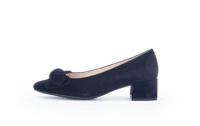 Gabor Hooty Harding Navy Suede Womens Court Shoes 41.445.16