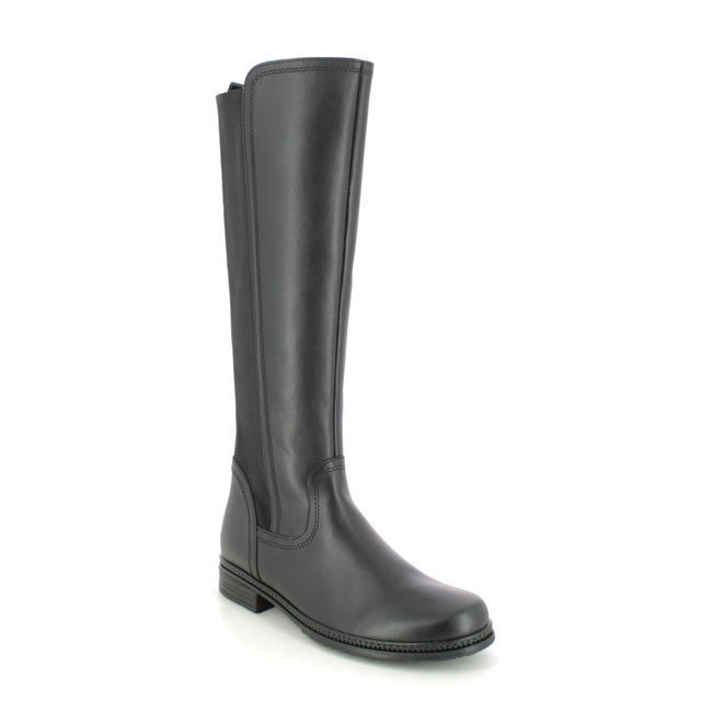 Gabor Knee-high Boots - Black leather - 94.679.27 NAPLES STRETCH