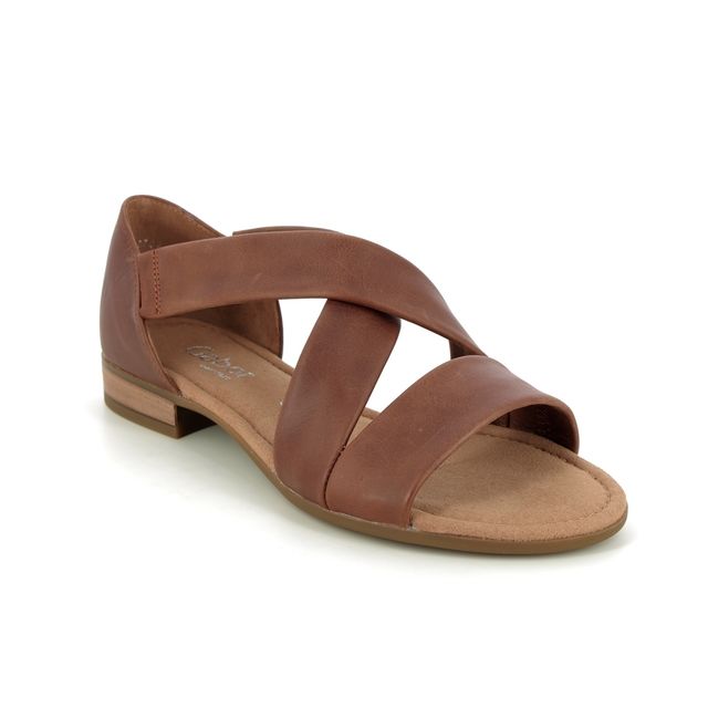 Gabor Flat Sandals - Tan Leather - 22.761.54 SWEETLY PROMISE