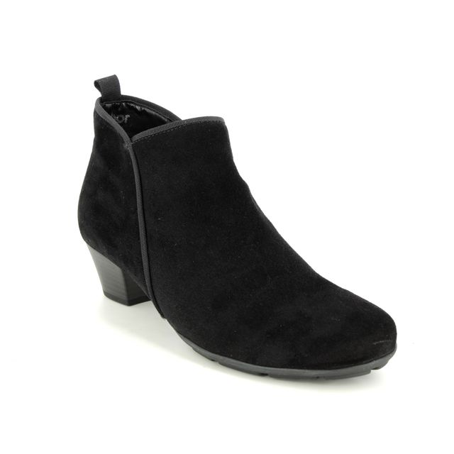 Gabor Trudy Black Suede Womens ankle boots 35.633.17