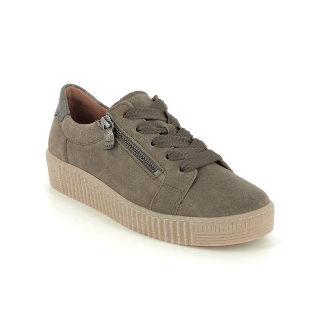 Gabor Wisdom Taupe suede Womens trainers 93.334.39