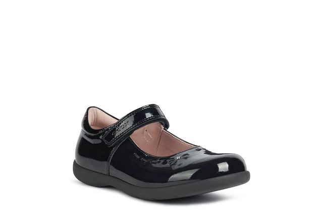 Geox Girls School Shoes - Black patent - J16FHA/C9999 NAIMARA A