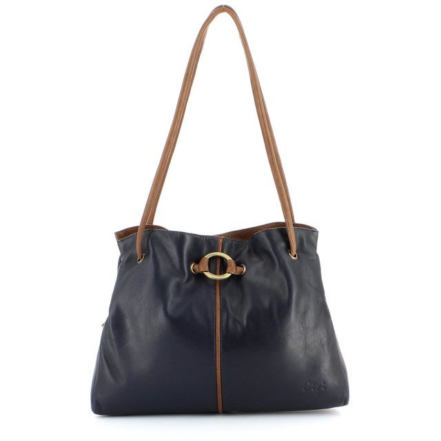 Begg Exclusive Othtt 4323 Navy Tan Womens handbag 4323-70