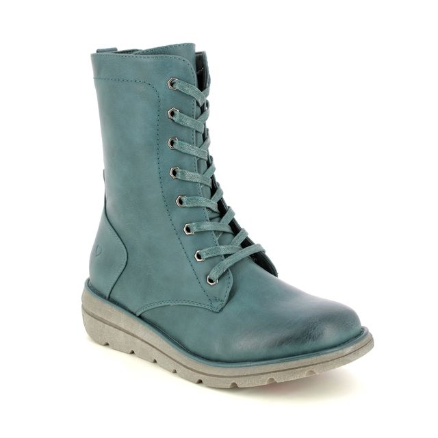Heavenly Feet Martina 3 Walker Turquoise Womens Lace Up Boots 3007-70