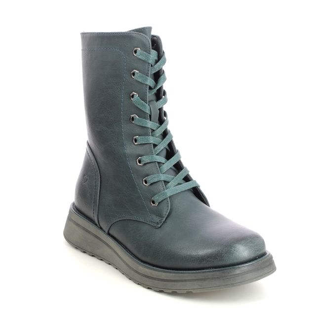 Heavenly Feet Martina Walker Teal blue Womens Lace Up Boots 3509-73