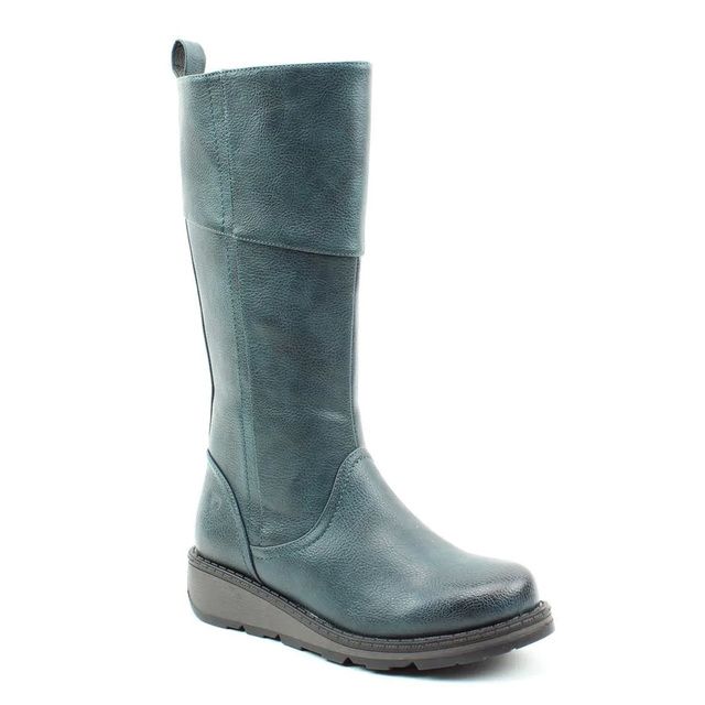 Heavenly Feet Robyn 3 Teal blue Womens knee-high boots 1501-77