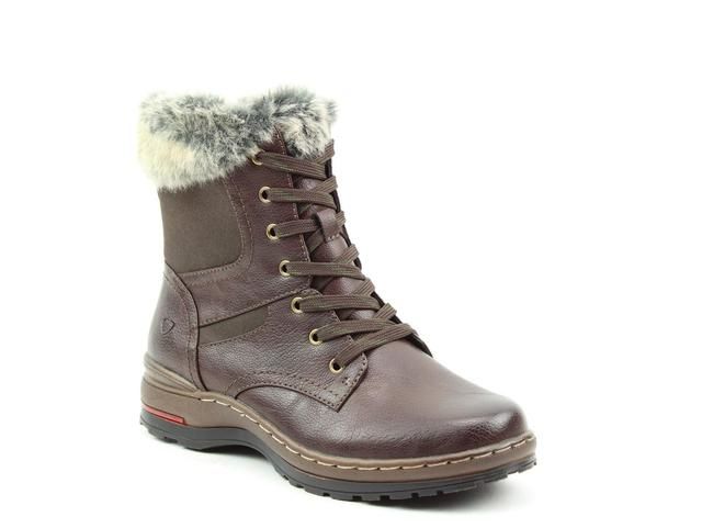 Heavenly Feet Tiptoe Chocolate brown Womens Lace Up Boots 1504-22
