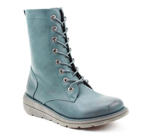 Heavenly Feet Walker Martina 0525-73 Teal blue Lace Up Boots
