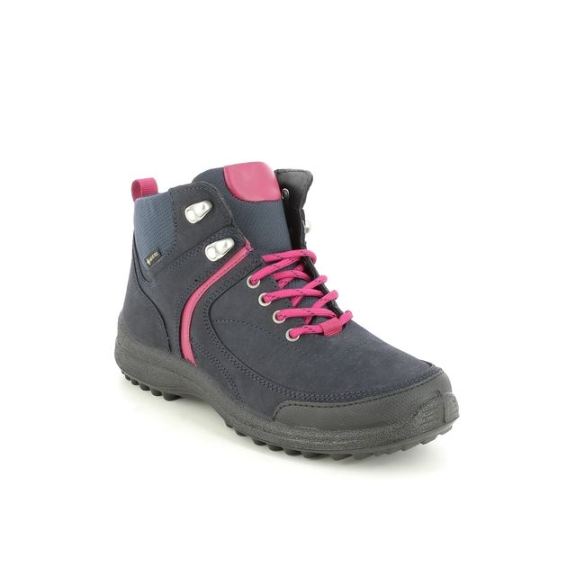 Hotter Alpine Gtx Navy nubuck Womens walking boots 4557-71