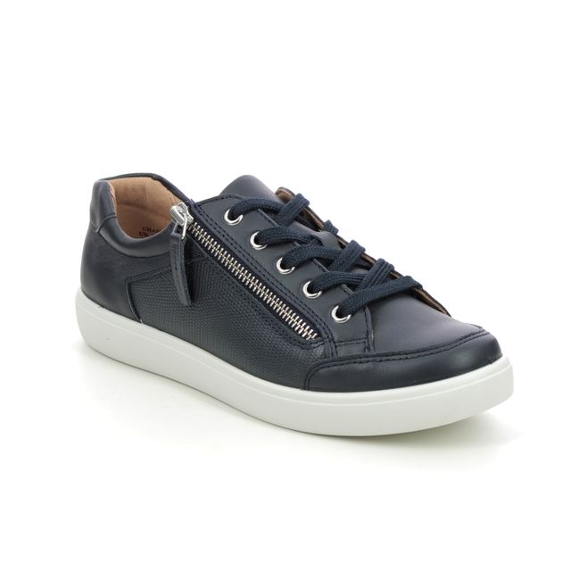 Hotter Chase 2 Wide Navy Leather Womens trainers 16112-71