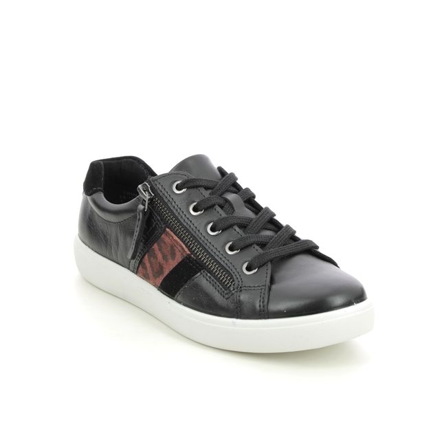 Hotter Trainers - Black leather - 16113/31 CHASE  2 WIDE