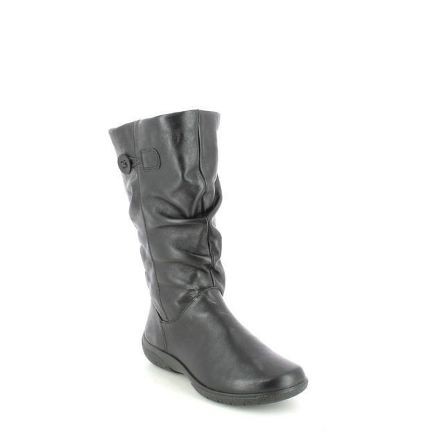 Hotter Derrymore 2 Wide Fit Black leather Womens Mid Calf Boots 19411-31
