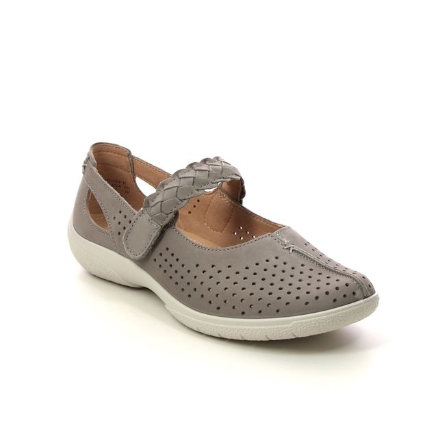 Hotter Quake 2 Ex Wide Taupe nubuck Womens Mary Jane Shoes 11721-53