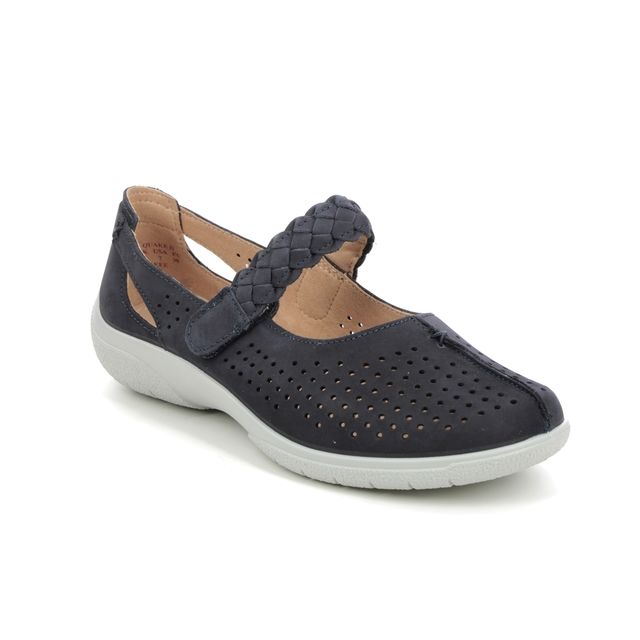 Hotter Quake 2 Extra Wide Navy nubuck Womens Mary Jane Shoes 11720-73