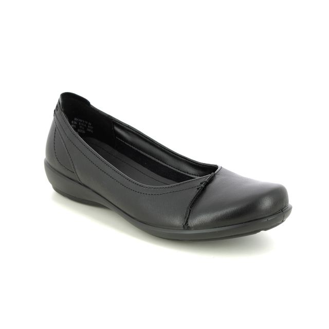 Hotter Robyn 2 Black leather Womens pumps 1181-31