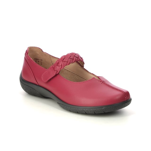Hotter Mary Jane Shoes - Red leather - 10223/80 SHAKE 2 EEE