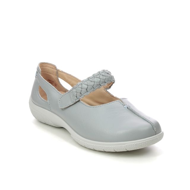 Hotter Shake Extra Wide Grey leather Womens Mary Jane Shoes 11619-00