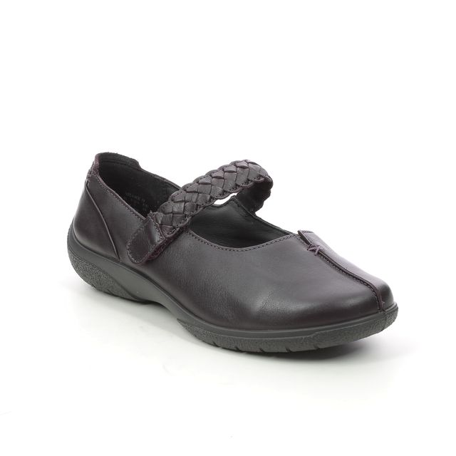 Hotter Mary Jane Shoes - PLUM - 9907/95 SHAKE  EXTRA WIDE