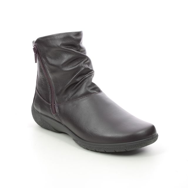 Hotter Ankle Boots - PLUM - 9503/95 WHISPER STANDARD FIT