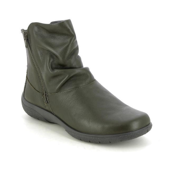 Hotter Whisper Wide Green Womens Ankle Boots 19115-90