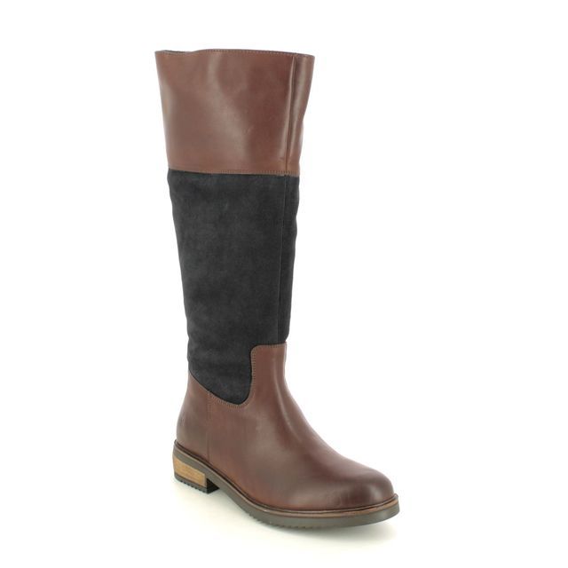 Hush Puppies Knee-high Boots - Brown Navy - 1234621 KITTY BOOT