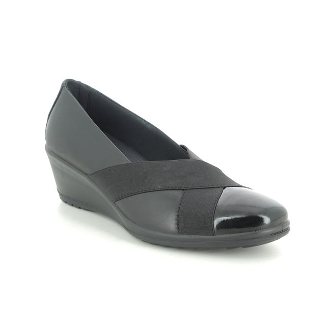 IMAC Comfort Slip On Shoes - Black leather - 5770/1400011 AMBRACROSS