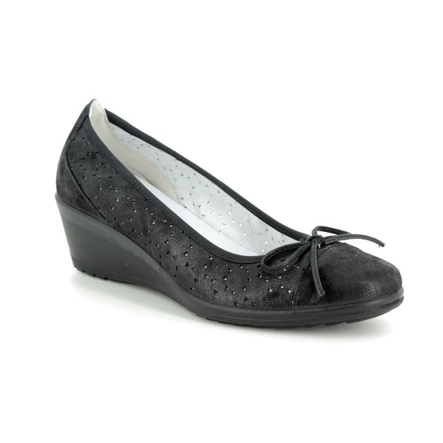 IMAC Wedge Shoes - Black Glitz - 5630/5590011 AMBRAPERF