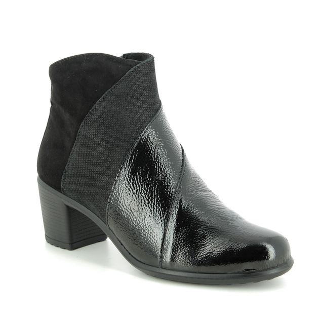 IMAC Daytoglam Black patent suede Womens Ankle Boots 6040-4200011