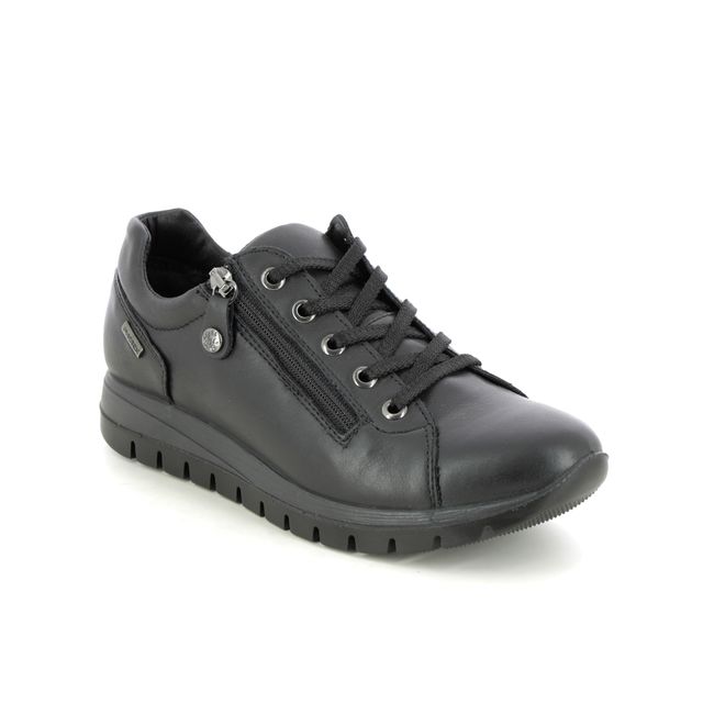 IMAC Lacing Shoes - Black leather - 7558/1400011 ELLENA TEX ZIP
