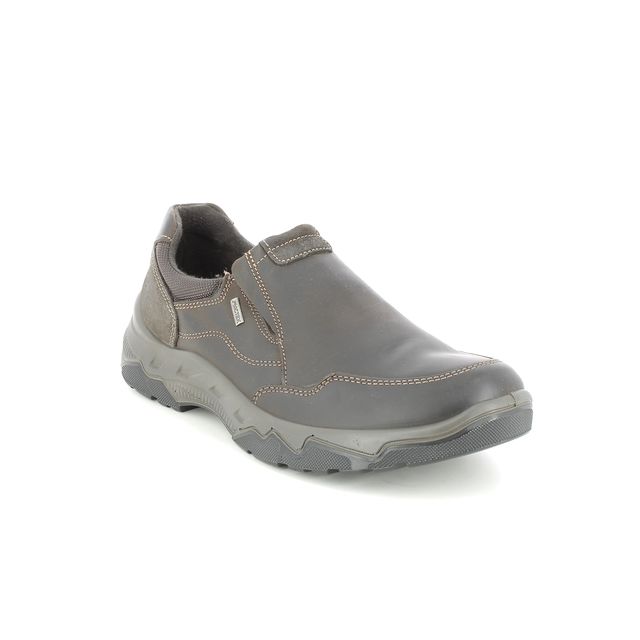 IMAC Elvin Slip Tex Brown leather Mens Slip-on Shoes 2558-3474017