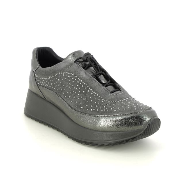 IMAC Esther Bungee Grey patent Womens trainers 7370-51287018