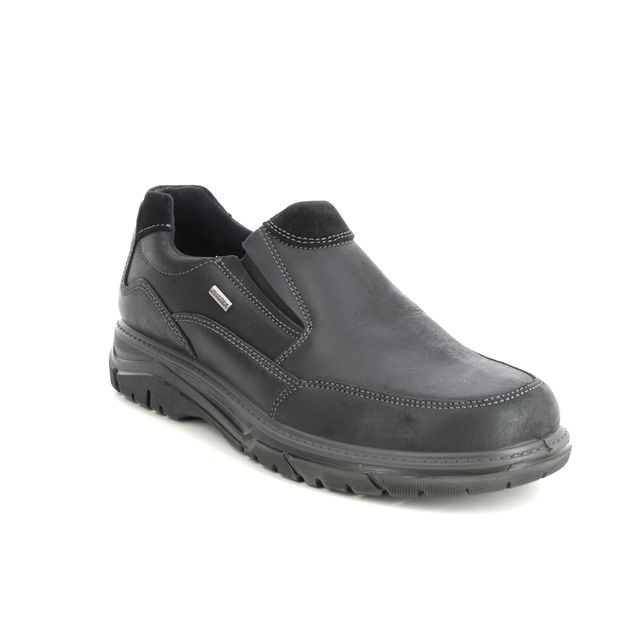IMAC Slip-on Shoes - Black leather - 1838/3470011 HANK SLIP TEX