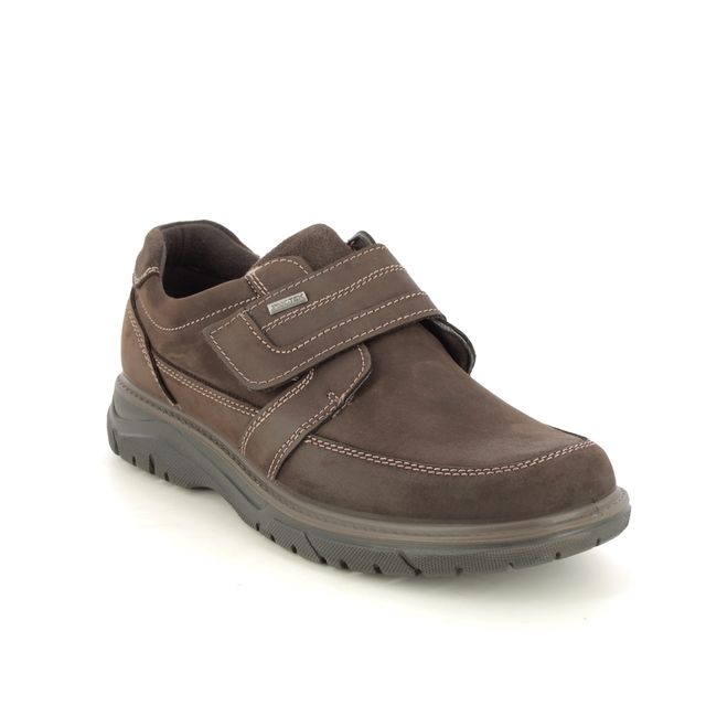 IMAC Hank Vel Tex Brown leather Mens Riptape Shoes 2478-3503017
