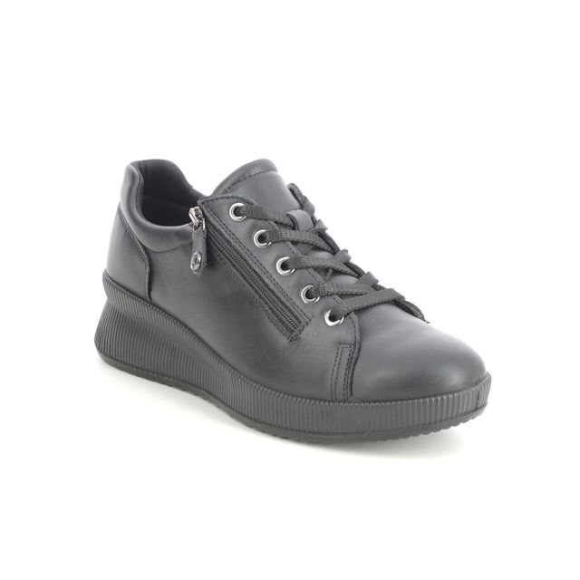 IMAC Lacing Shoes - Black leather - 6500/1400011 PAULINA ZIP