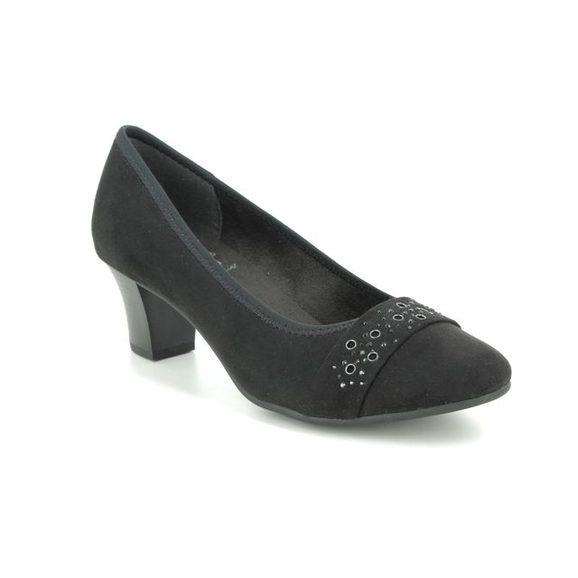 Jana Heeled Shoes - Black suede - 22466/24001 ABURA 1 H FIT