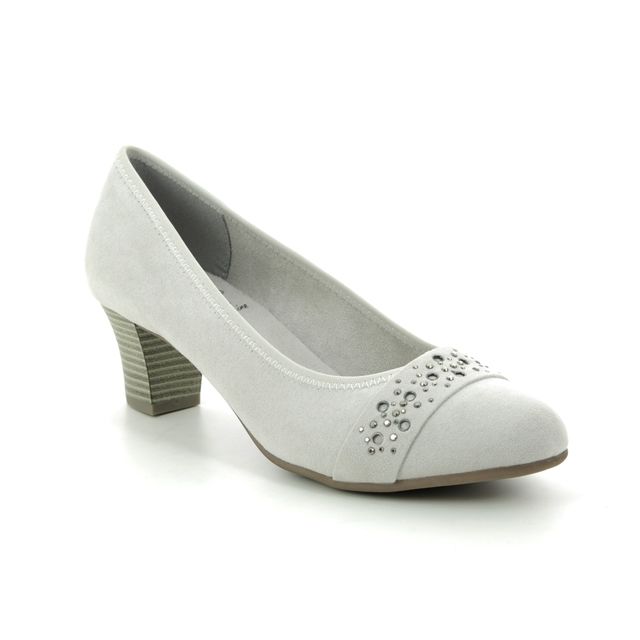Jana Abura 1 H Fit 22466-24-204 LIGHT GREY SUEDE Court Shoes